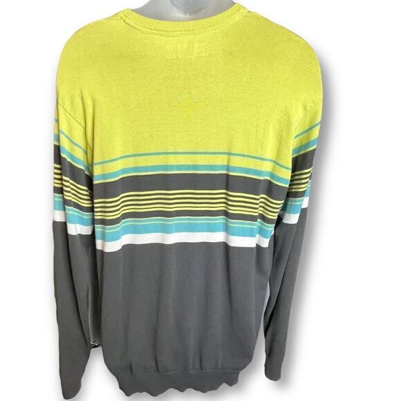 Men’s Vans Knit Pullover Sweater XL 100% Cotton Long Sleeve Striped - Picture 2 of 11